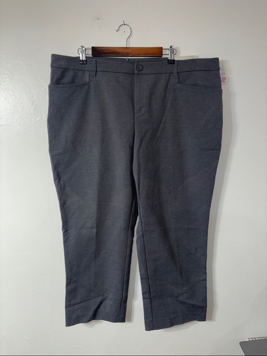 CJ Banks Pants - NWT CJ Banks Grey Relaxed Fit High Rise Trouser Pants Straight Leg Size 20WP